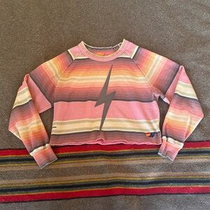 Aviator Nation cropped long sleeve shirt